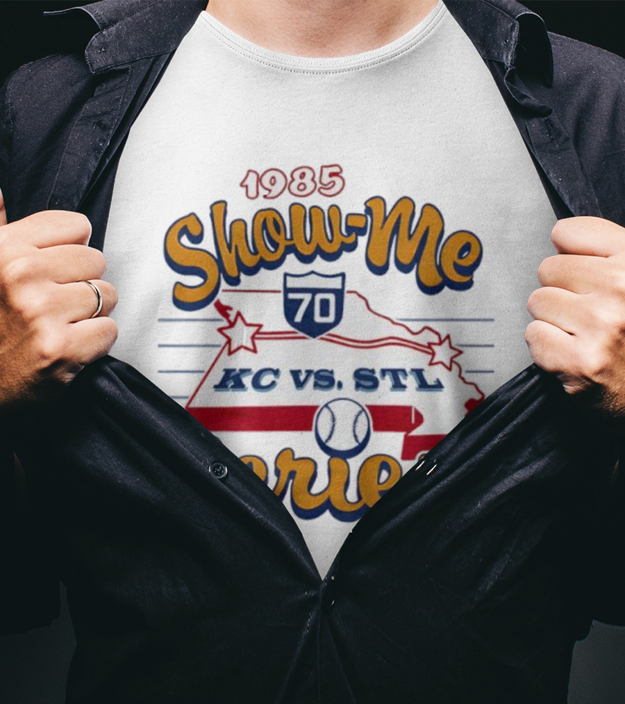 1985 Show-Me Series KC Vs STL Missouri State Baseball Rivalry T-Shirt