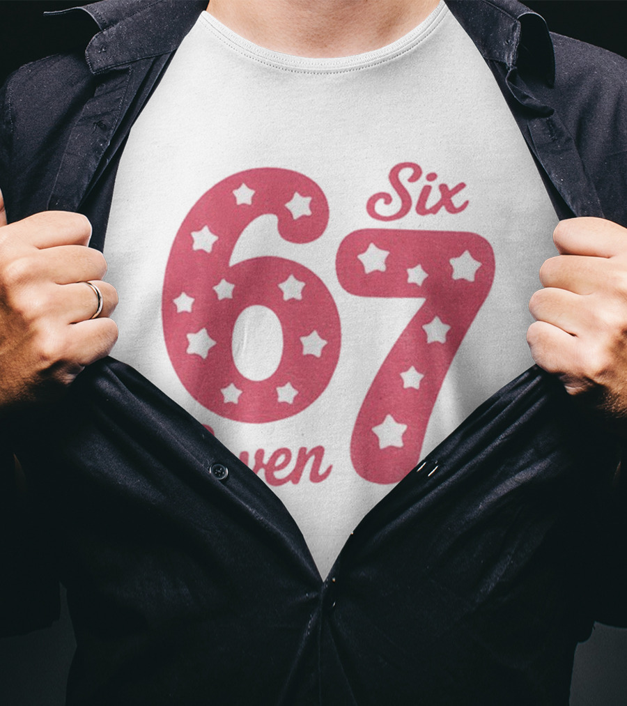 Six Seven 67 Pink Stars T-Shirt