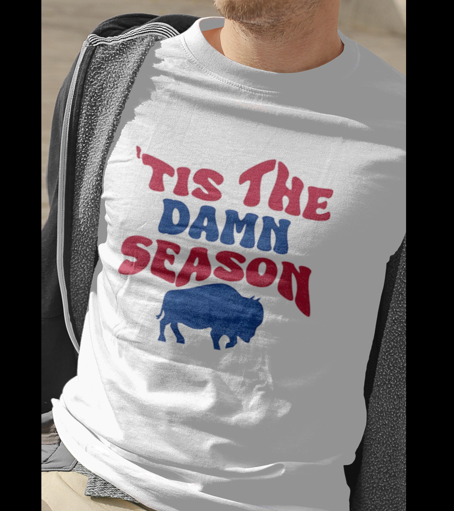 Tis The Damn Season Buffalo Bills NFL 1973 2025 Merry Christmas T-Shirt