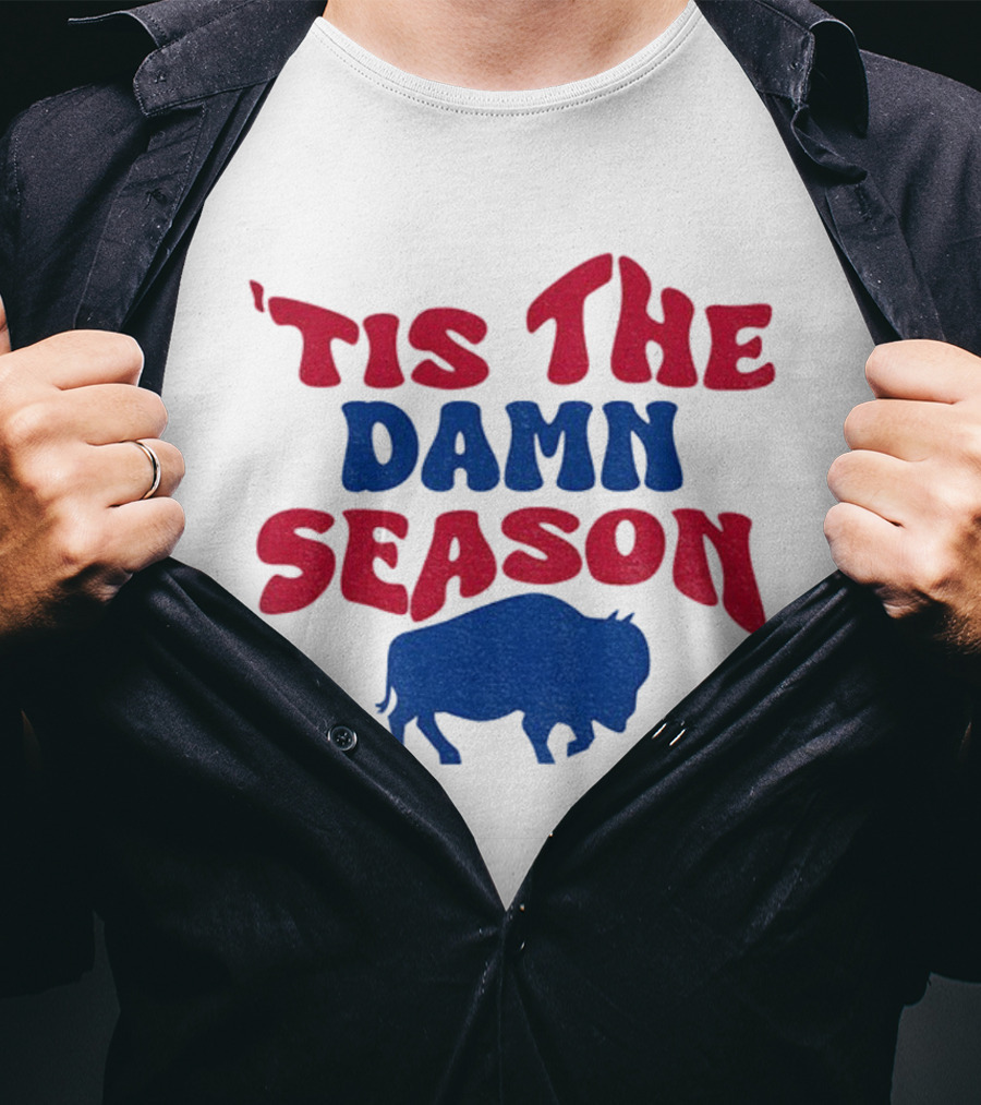Tis The Damn Season Buffalo Bills NFL 1973 2025 Merry Christmas T-Shirt