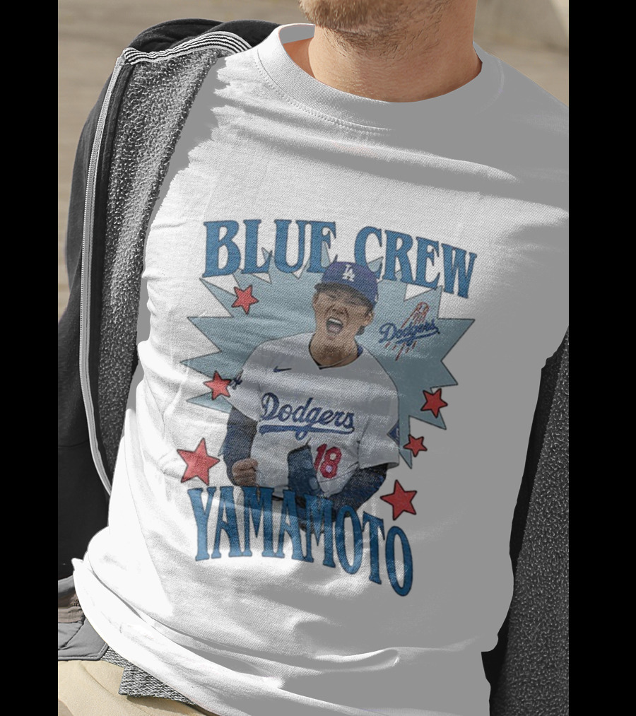 Blue Crew Yamamoto Dodgers Baseball Player Los Angeles 2025 T-Shirt