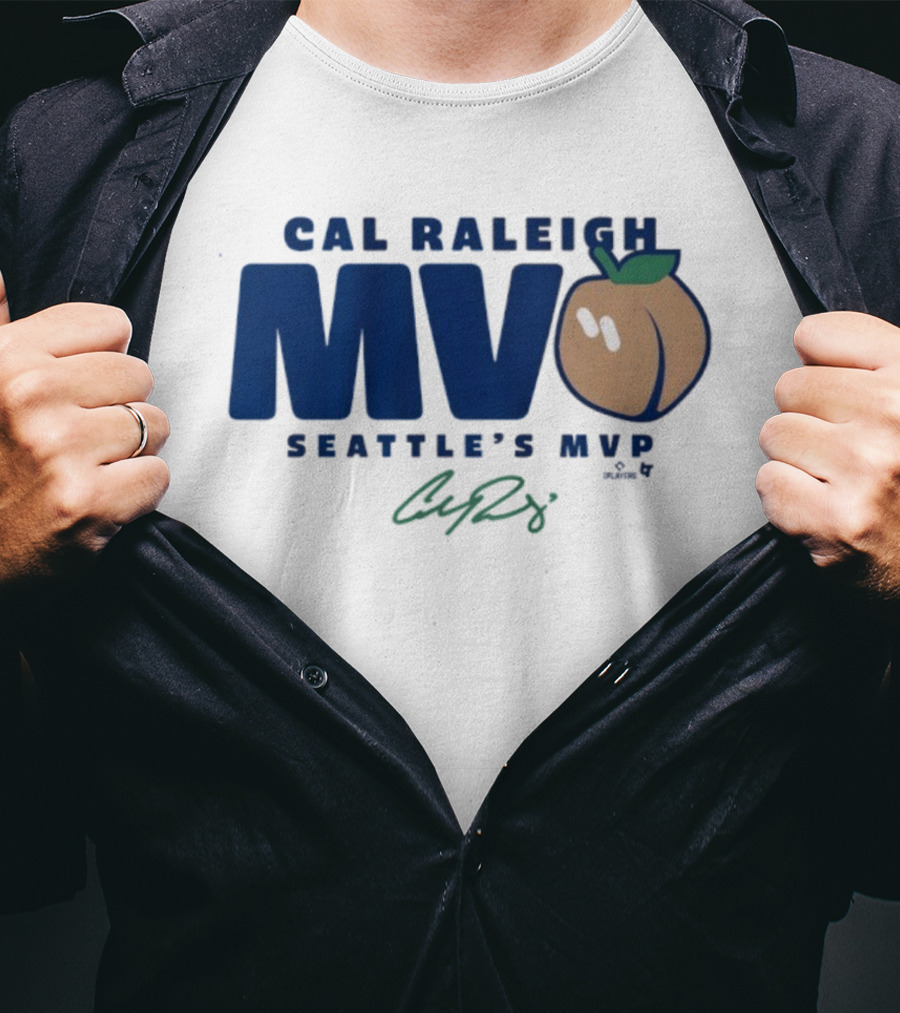 Cal Raleigh Seattle's MVP Signature Peach MVPeach T-Shirt