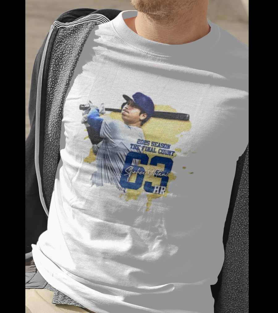 2025 Season The Final Count Shohei Ohtani 63 HR Los Angeles Dodgers MVP T-Shirt