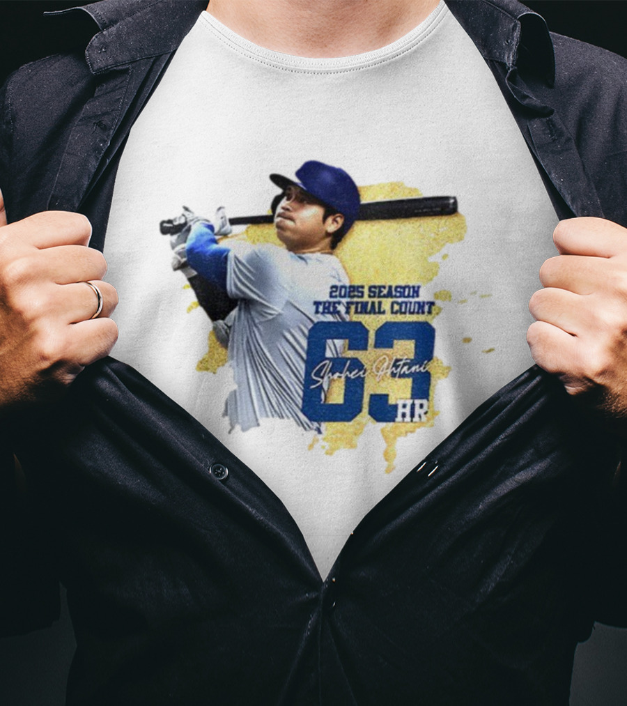 2025 Season The Final Count Shohei Ohtani 63 HR Los Angeles Dodgers MVP T-Shirt