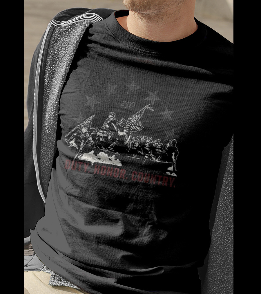 250th Anniversary Duty Honor Country Stars And Soldiers T-Shirt
