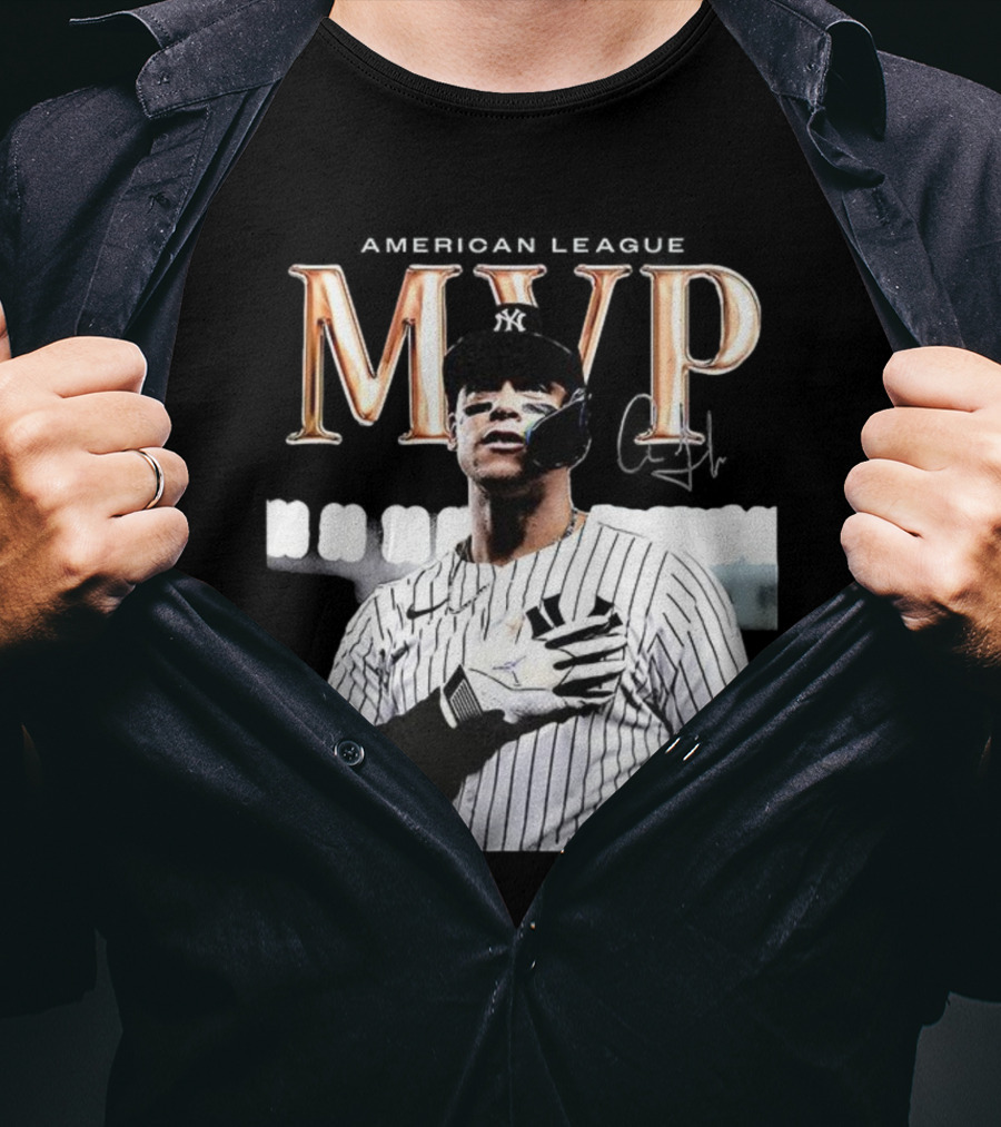 Aaron Judge MVP New York Yankees American League Signature T-Shirt