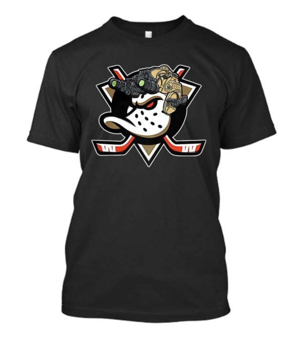 Anaheim Ducks Hockey Military Helmet Night Vision T-Shirt