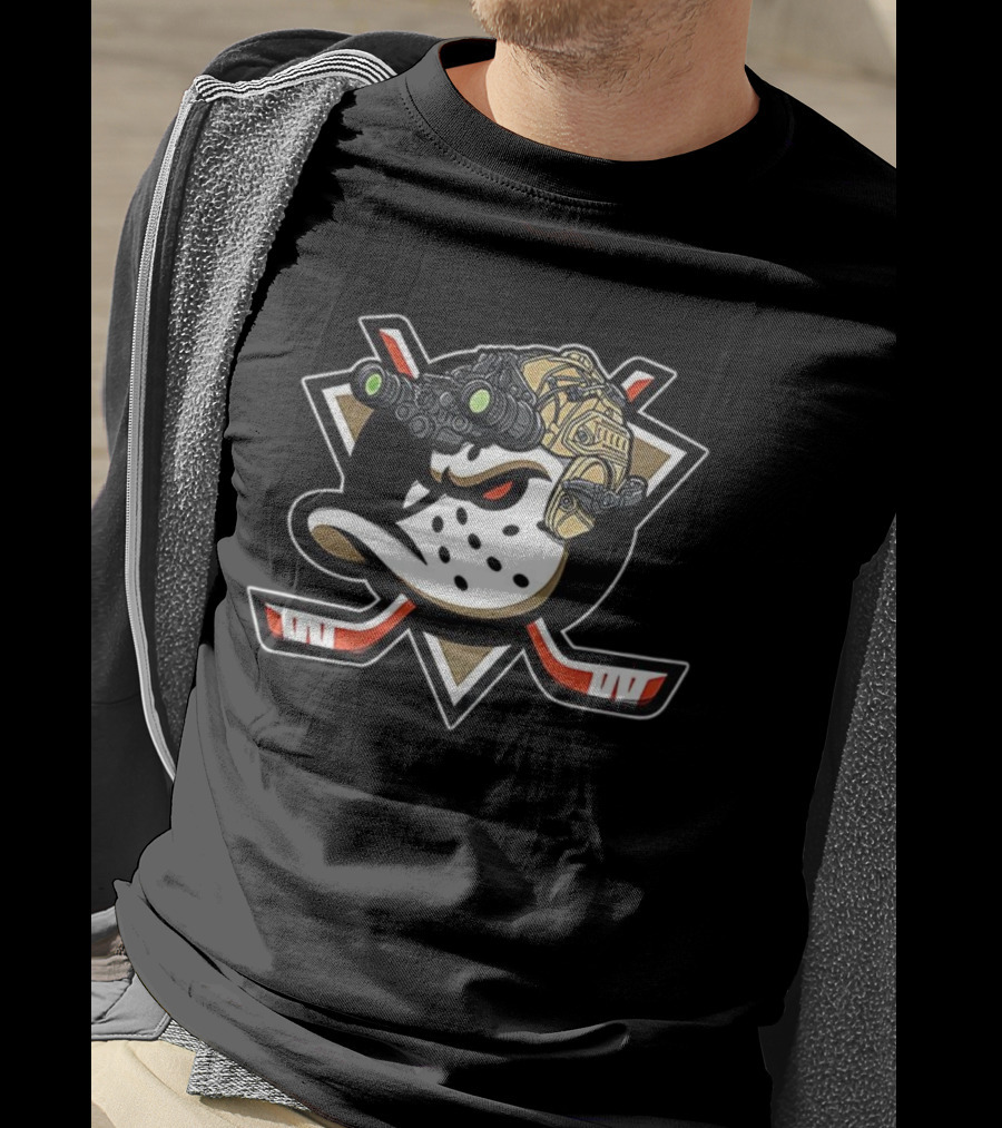 Anaheim Ducks Hockey Military Helmet Night Vision T-Shirt