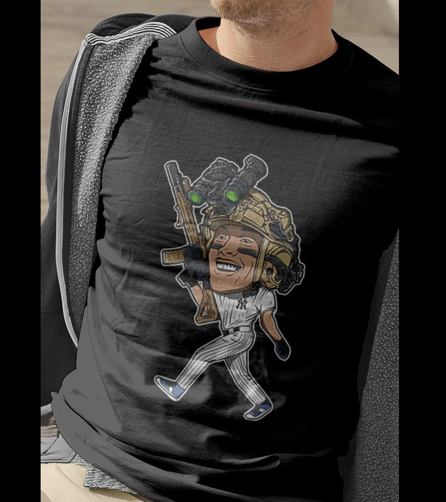 New York Yankees Aaron Judge Baseball Soldier Caricature T-Shirt
