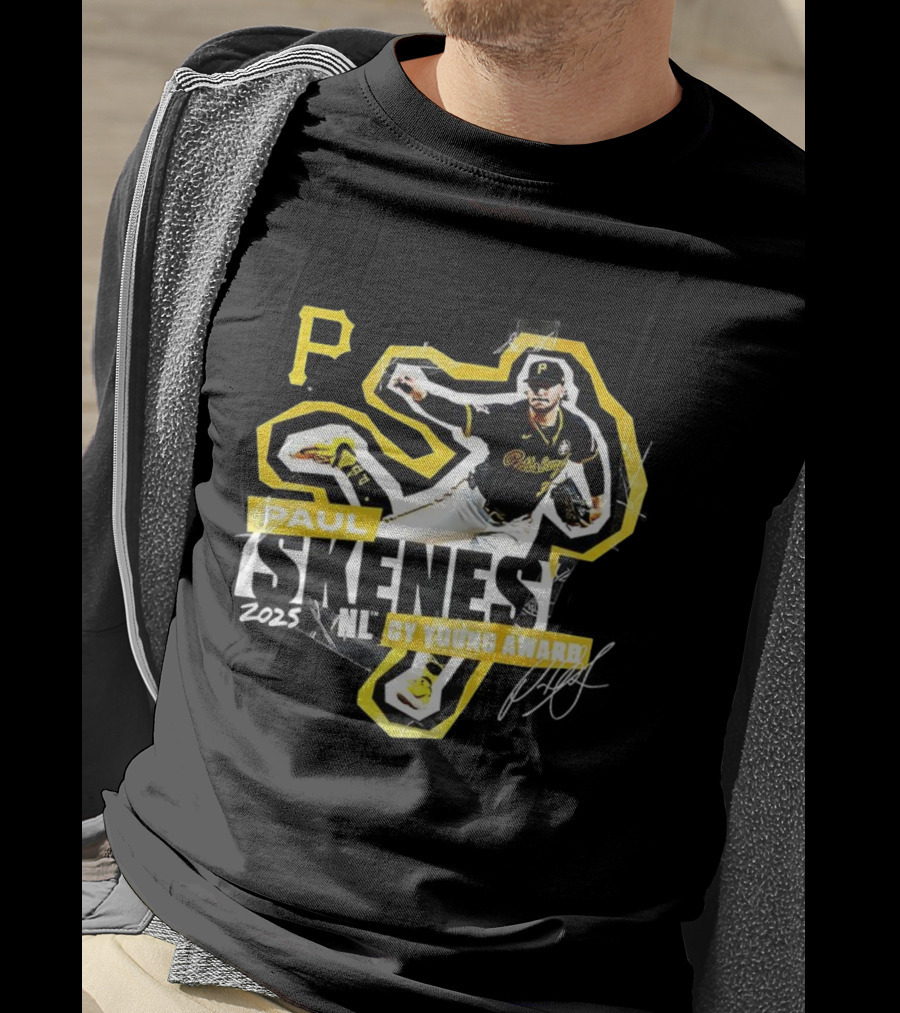 Paul Skenes Pittsburgh Pirates 2025 NL Cy Young Award T-Shirt