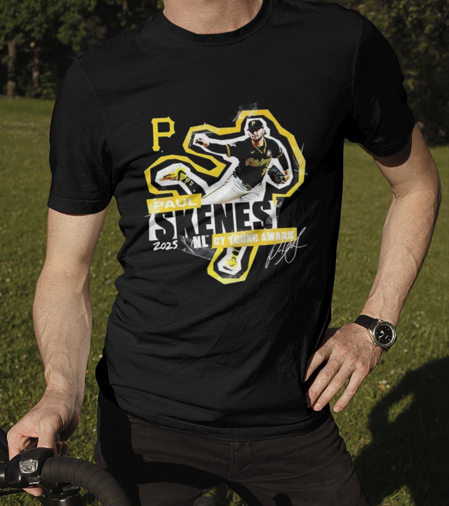 Paul Skenes Pittsburgh Pirates 2025 NL Cy Young Award T-Shirt
