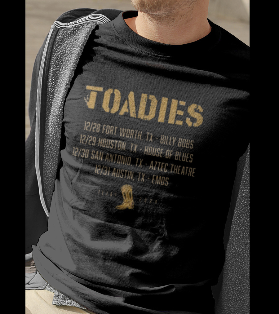 Toadies 2024 Texas Tour Dates Fort Worth Houston San Antonio Austin T-Shirt