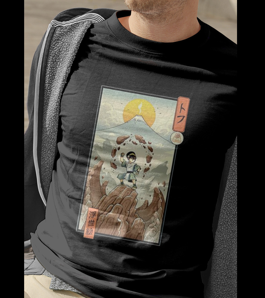 Toph Earth Nomad Ukiyo-e Japanese Style Avatar The Last Airbender T-Shirt