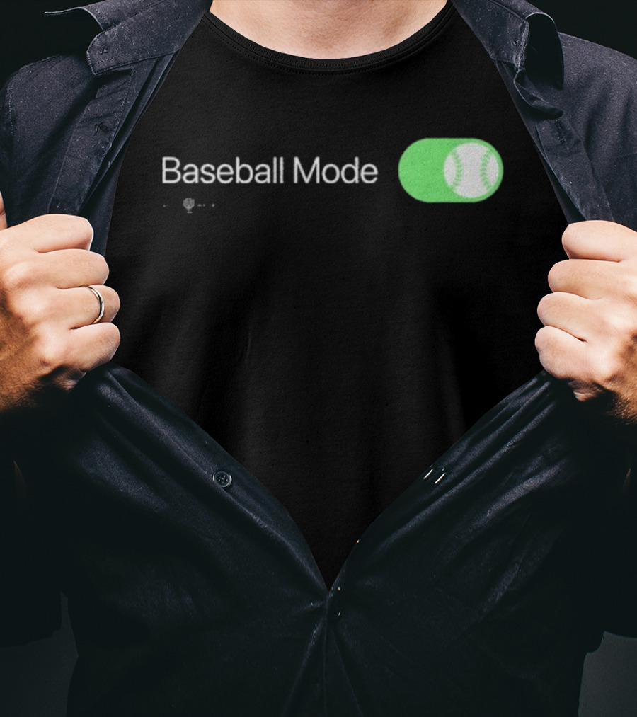 Baseball Mode Switch On With Ball Icon T-Shirt