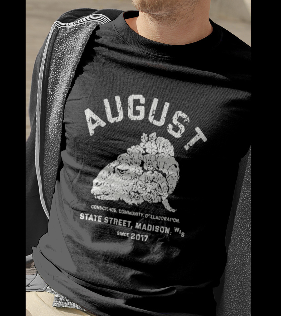 August 8 Year Anniversary Rams Head State Street Madison WI Since 2017 T-Shirt