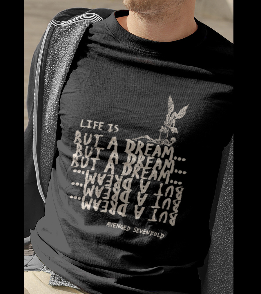 Avenged Sevenfold Life Is But A Dream Skeleton Reflection T-Shirt