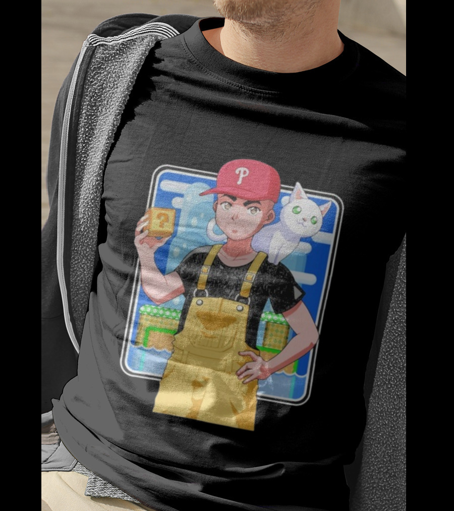 DanG88 Dynamic Duo Philadelphia Phillies Fan Anime Style Mario Influence T-Shirt