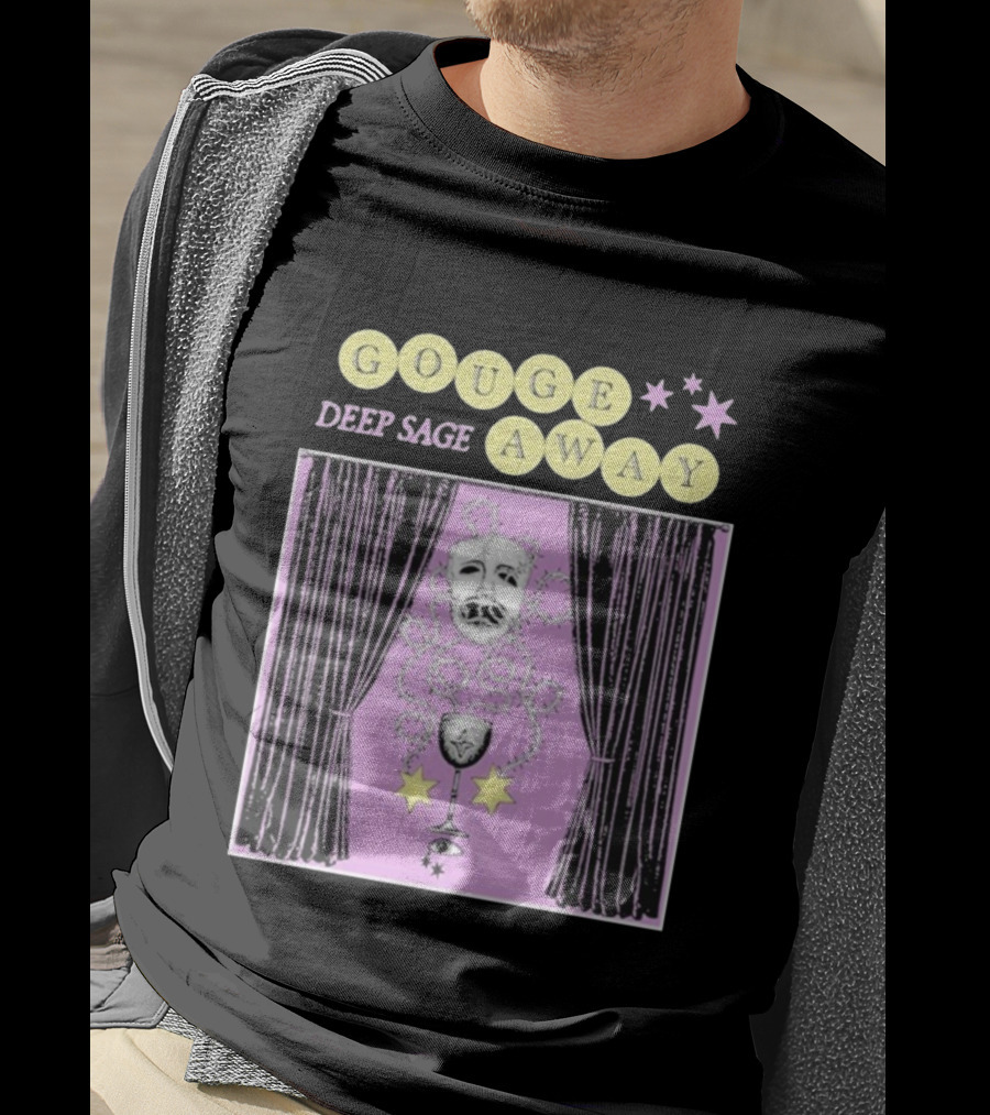 Gouge Away Deep Sage Mask Chalice Stars Curtain T-Shirt