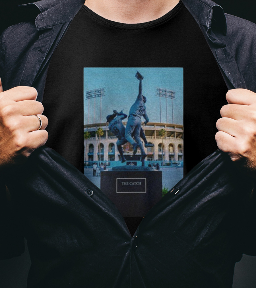 Hernandez Pages The Catch Dodgers World Series Monument T-Shirt