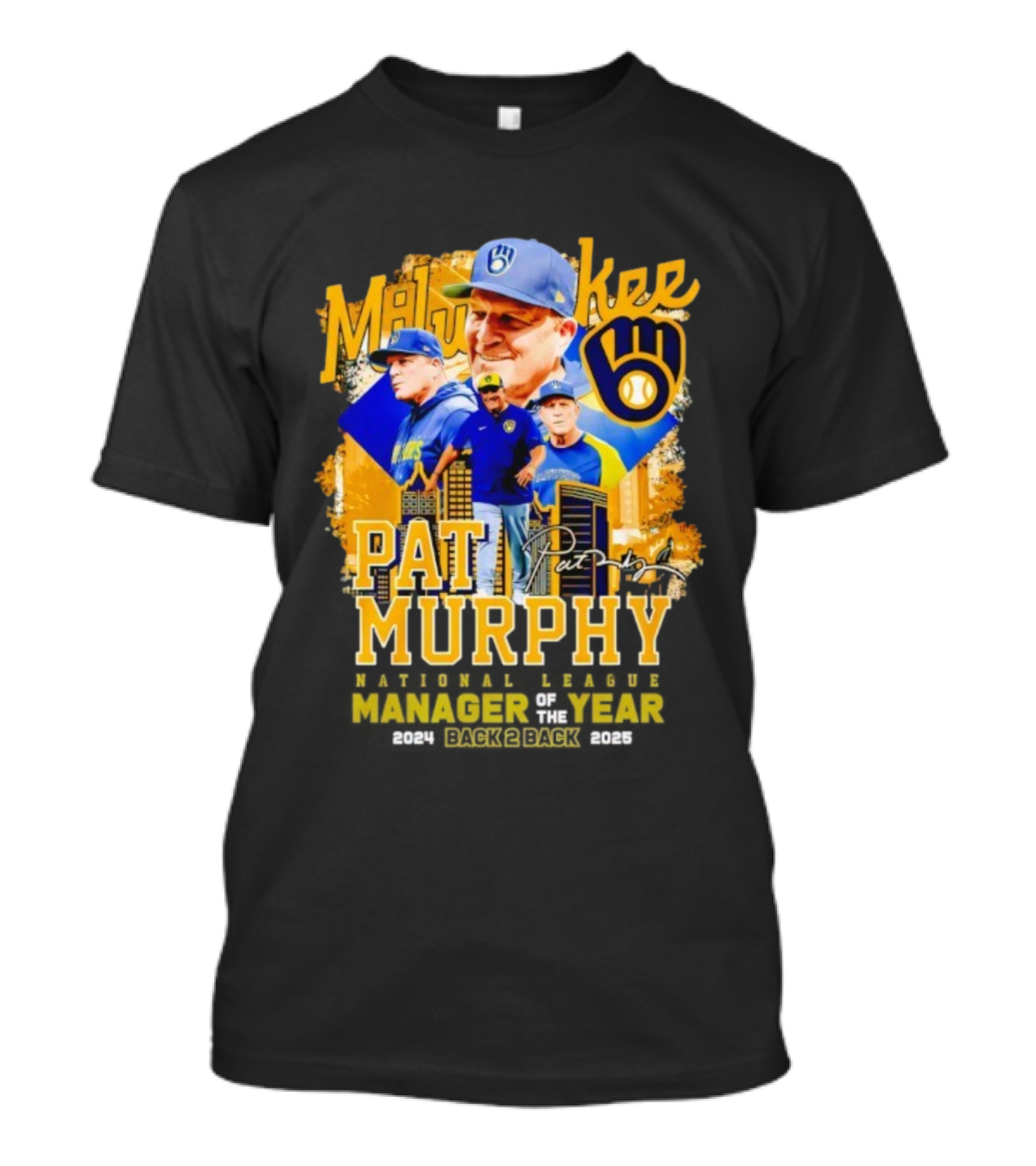 Milwaukee Brewers Pat Murphy Manager Of The Year 2025 T-Shirt