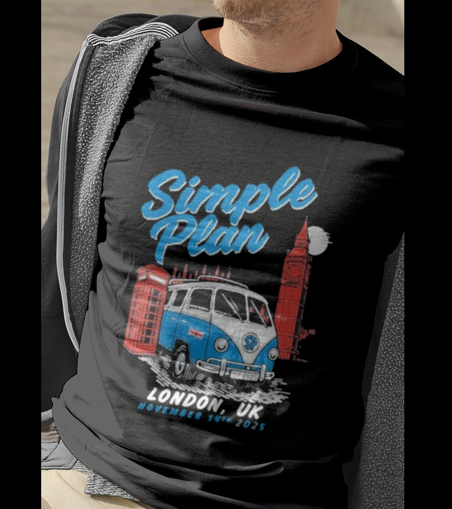 Simple Plan London UK November 14th 2025 Van Big Ben T-Shirt