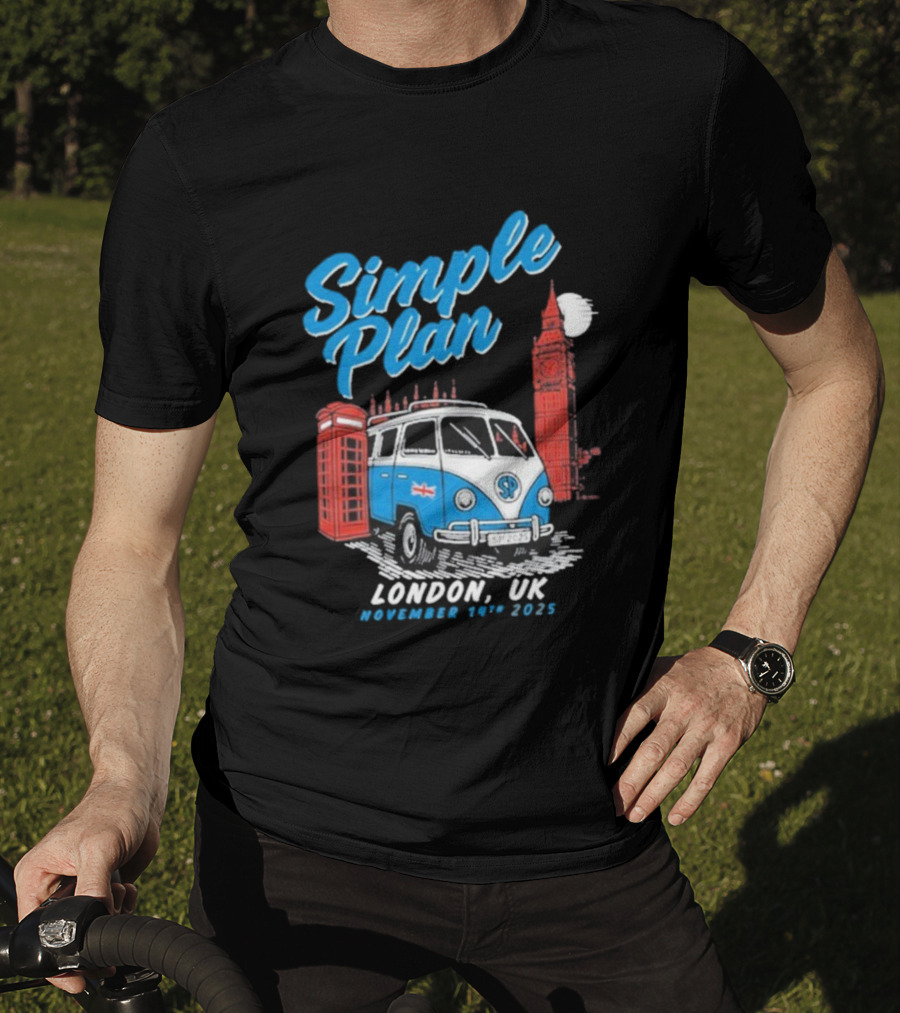 Simple Plan London UK November 14th 2025 Van Big Ben T-Shirt