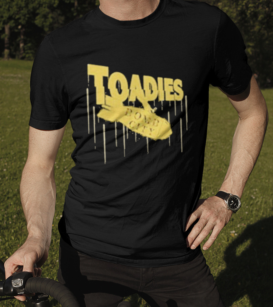 Toadies Bomb City Dripping Text And Bomb Icon T-Shirt