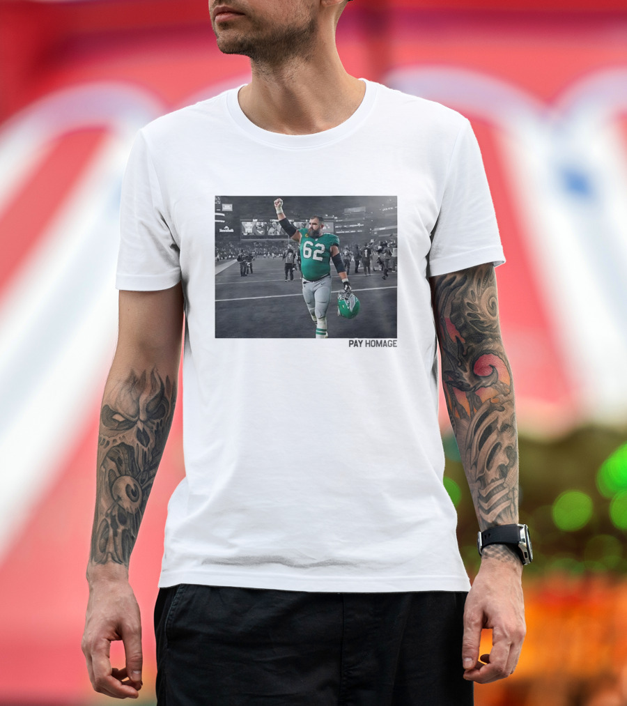 Jason Kelce Philadelphia Eagles NFL Number 62 Giants Stadium Victory T-Shirt