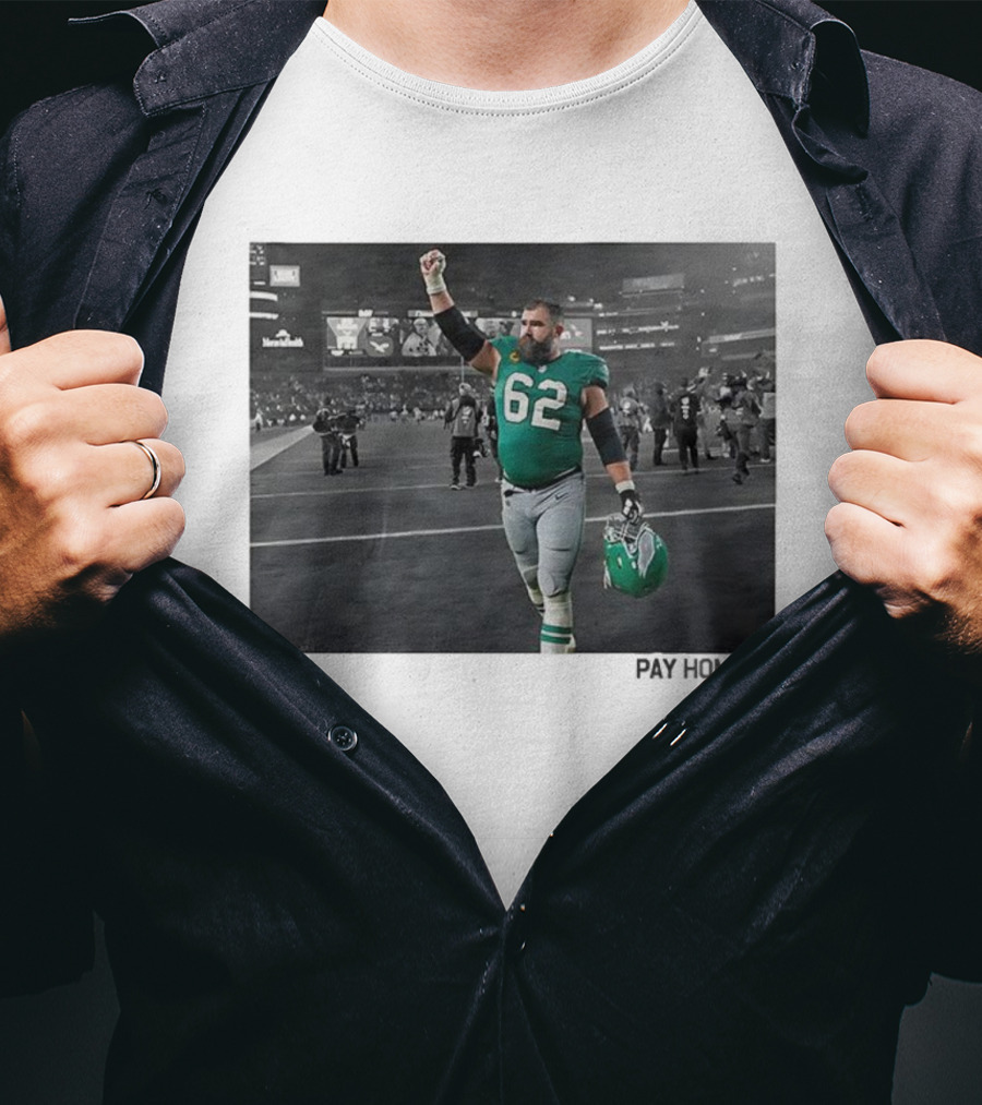 Jason Kelce Philadelphia Eagles NFL Number 62 Giants Stadium Victory T-Shirt