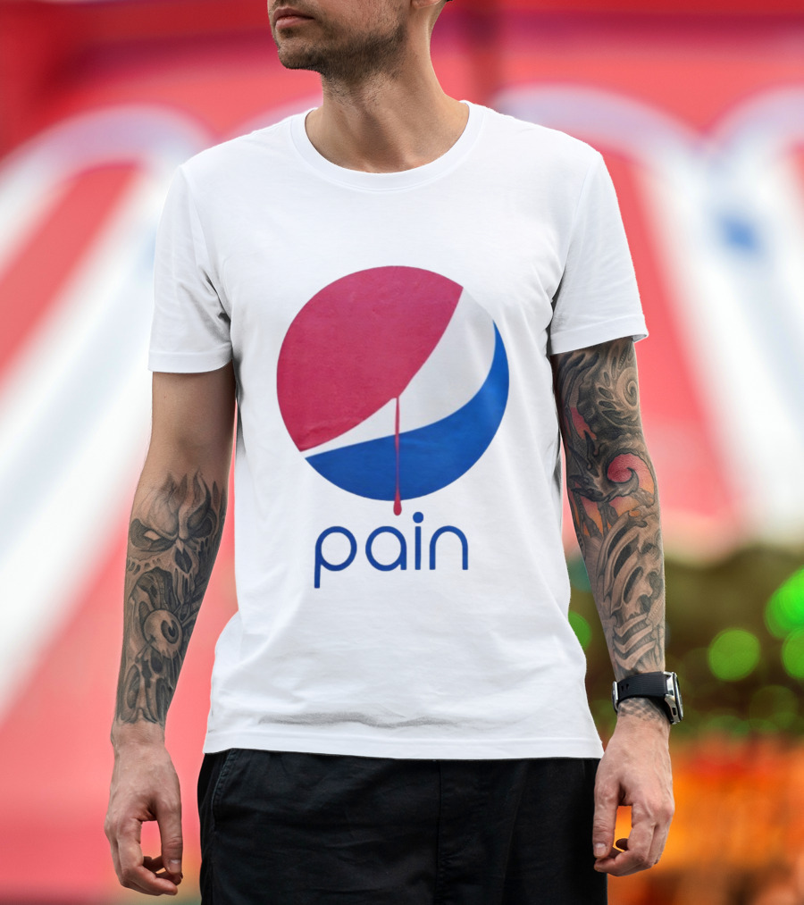Pain Pepsi Dripping Circle Parody T-Shirt