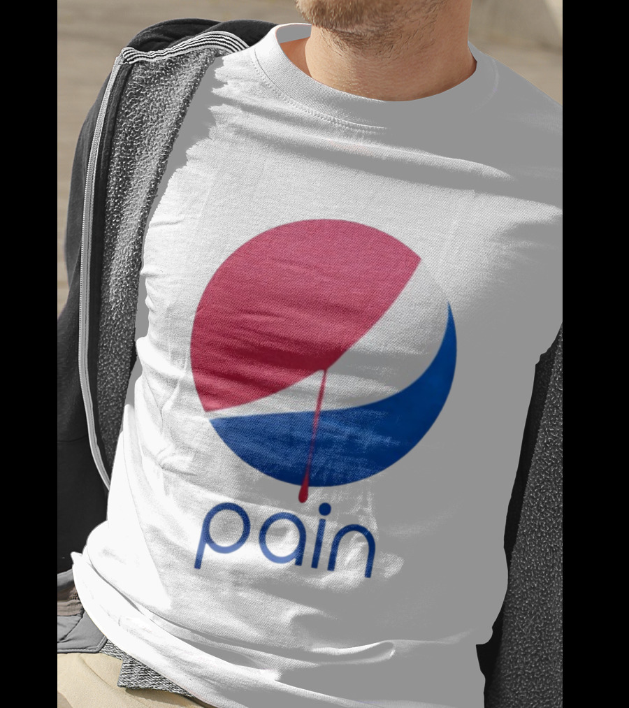 Pain Pepsi Dripping Circle Parody T-Shirt