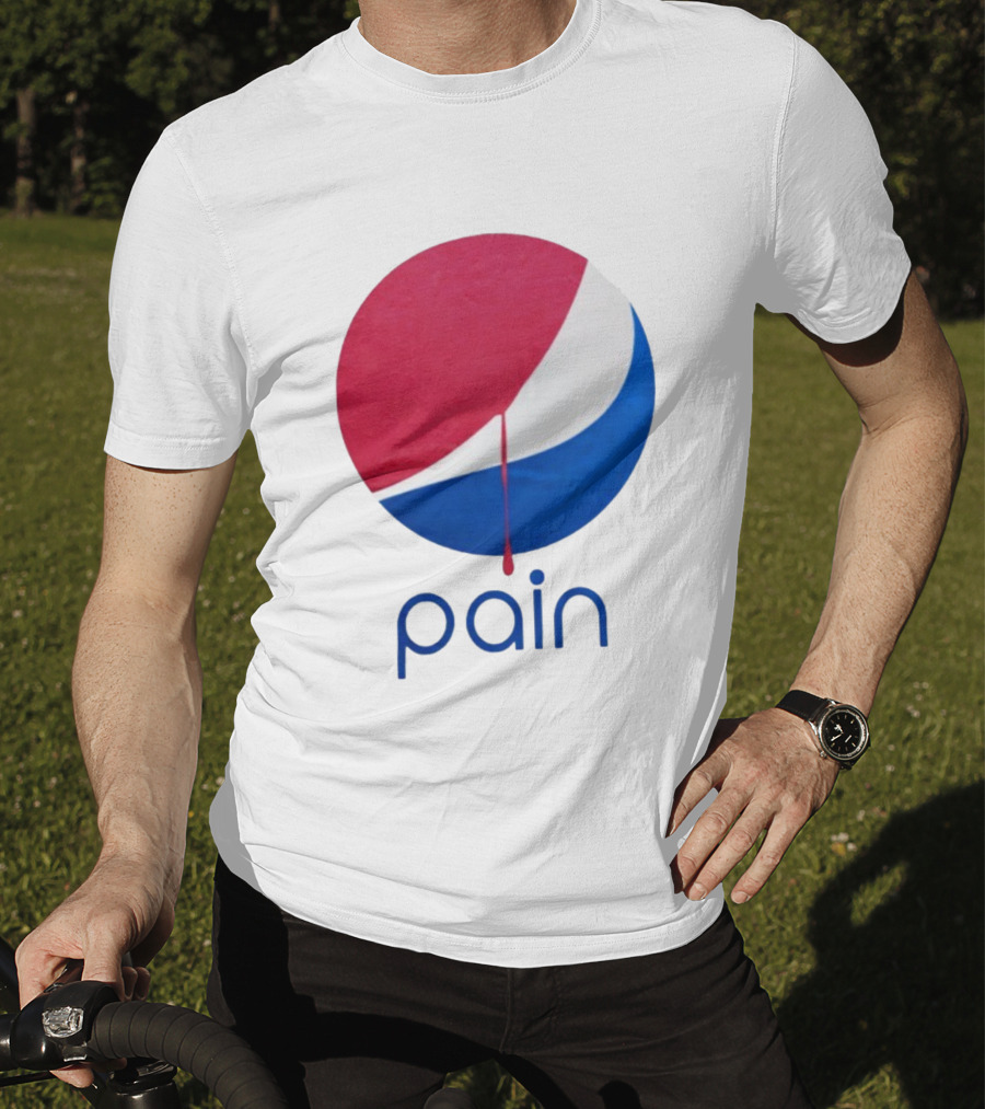 Pain Pepsi Dripping Circle Parody T-Shirt
