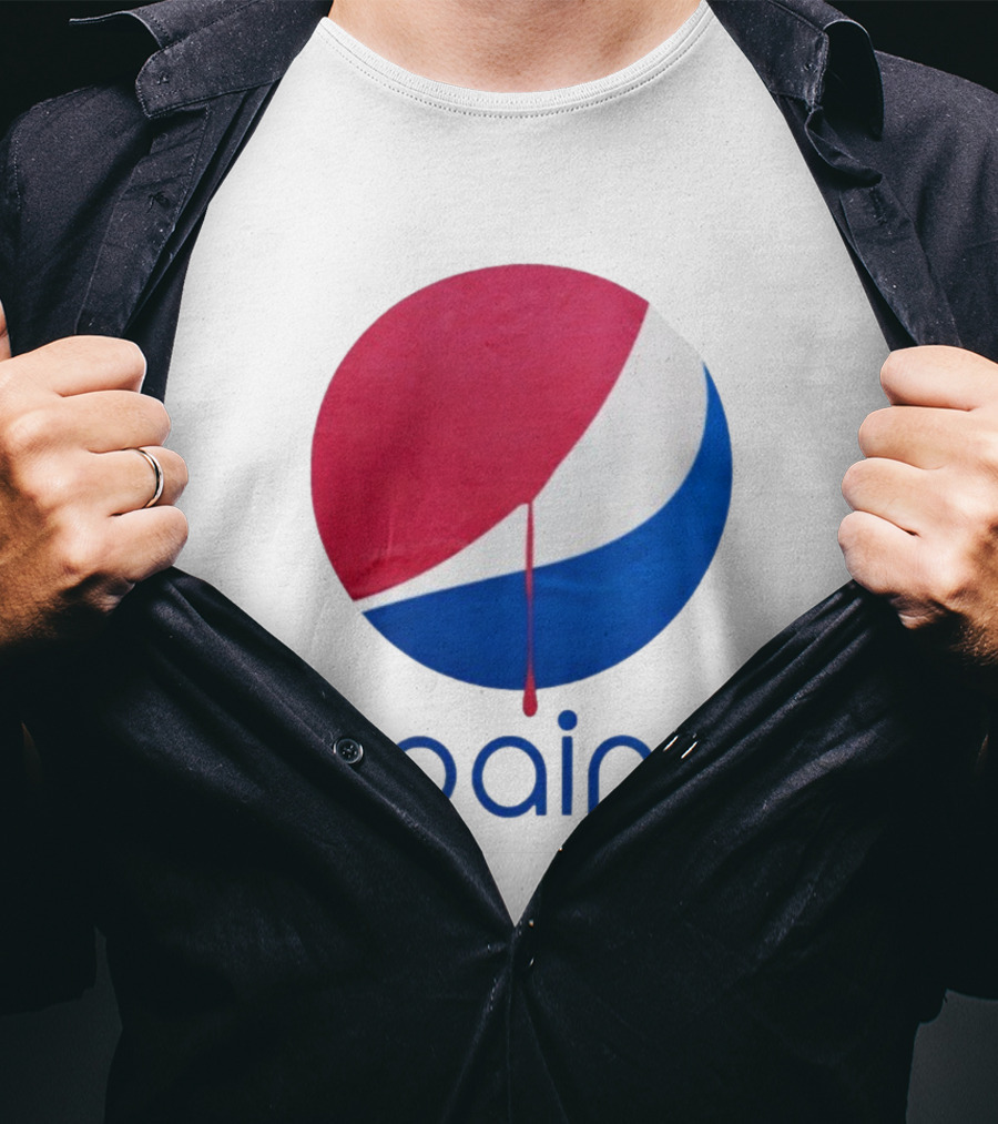 Pain Pepsi Dripping Circle Parody T-Shirt