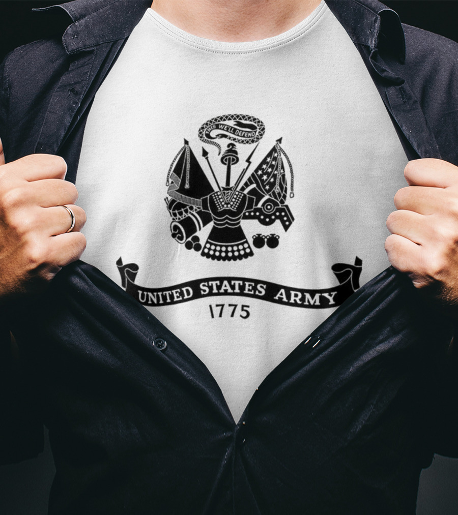 United States Army 250th Anniversary 1775 Emblem Celebration T-Shirt