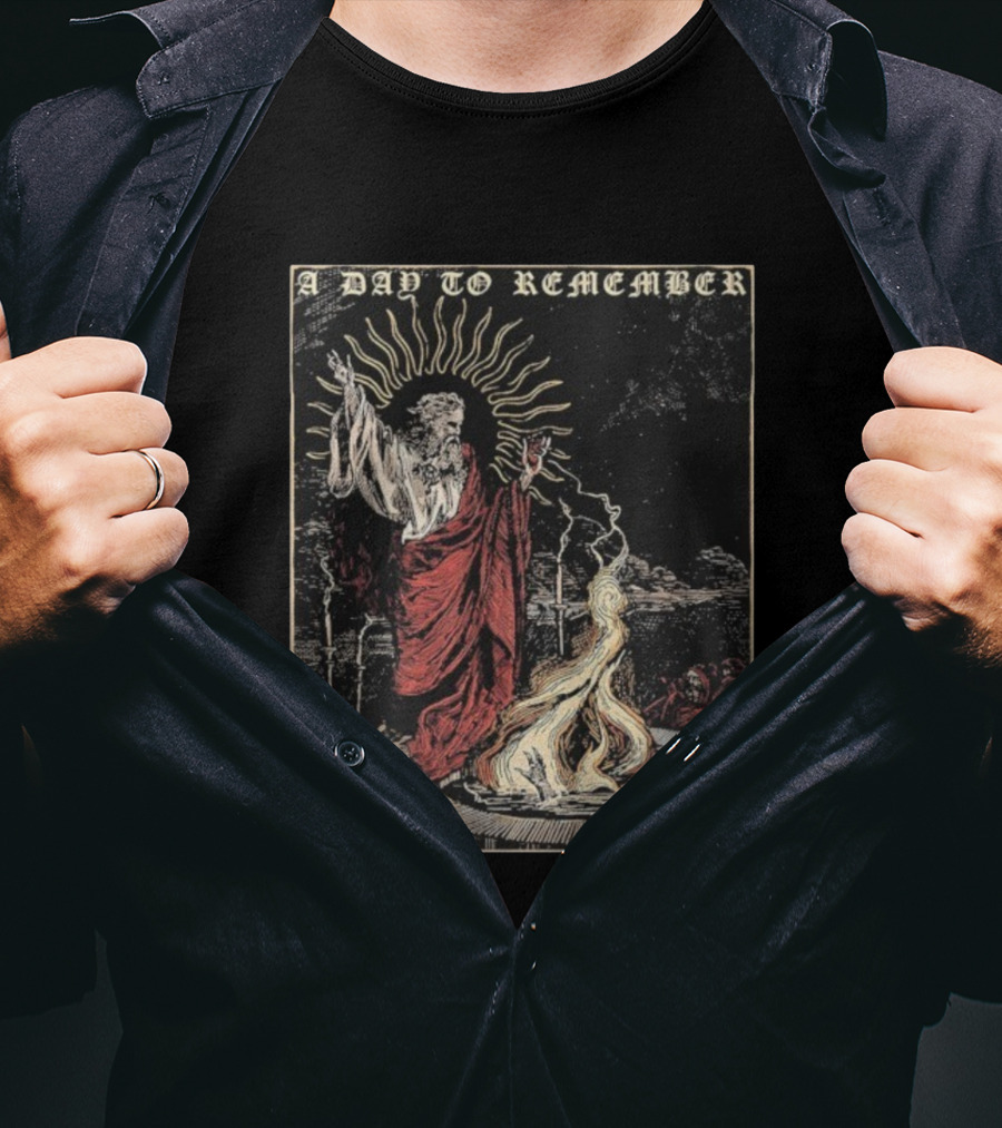 A Day To Remember Silence Graphic With Prophet And Fire Scene T-Shirt