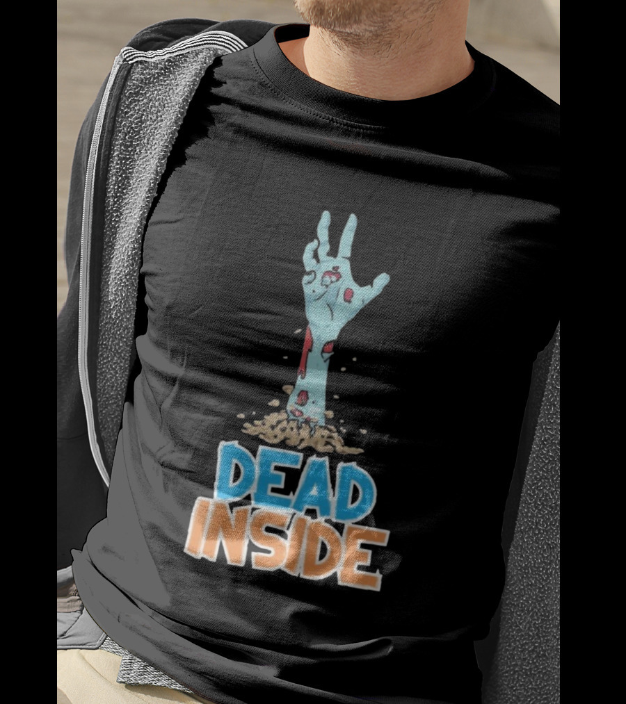 Zombie Hand Rising Dead Inside Halloween T-Shirt