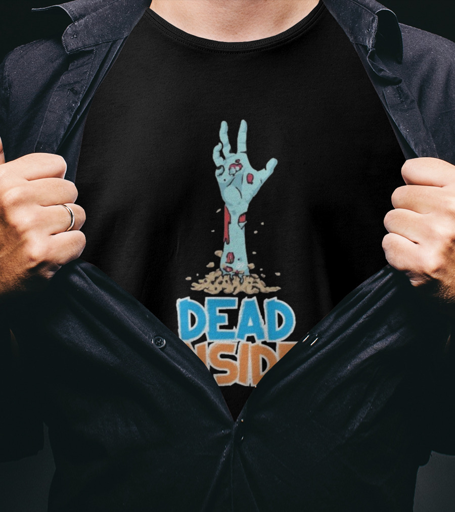 Zombie Hand Rising Dead Inside Halloween T-Shirt