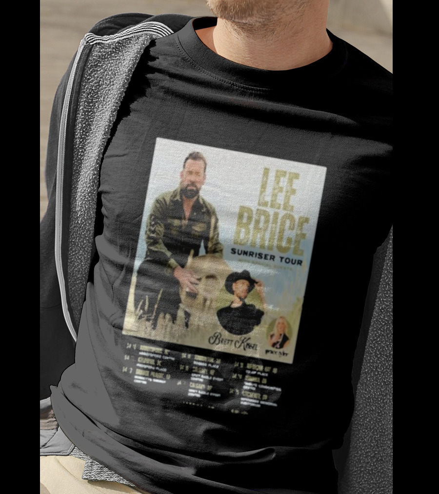 Lee Brice Sunriser Tour 2026 With Brett Kissel And Tenille Arts T-Shirt