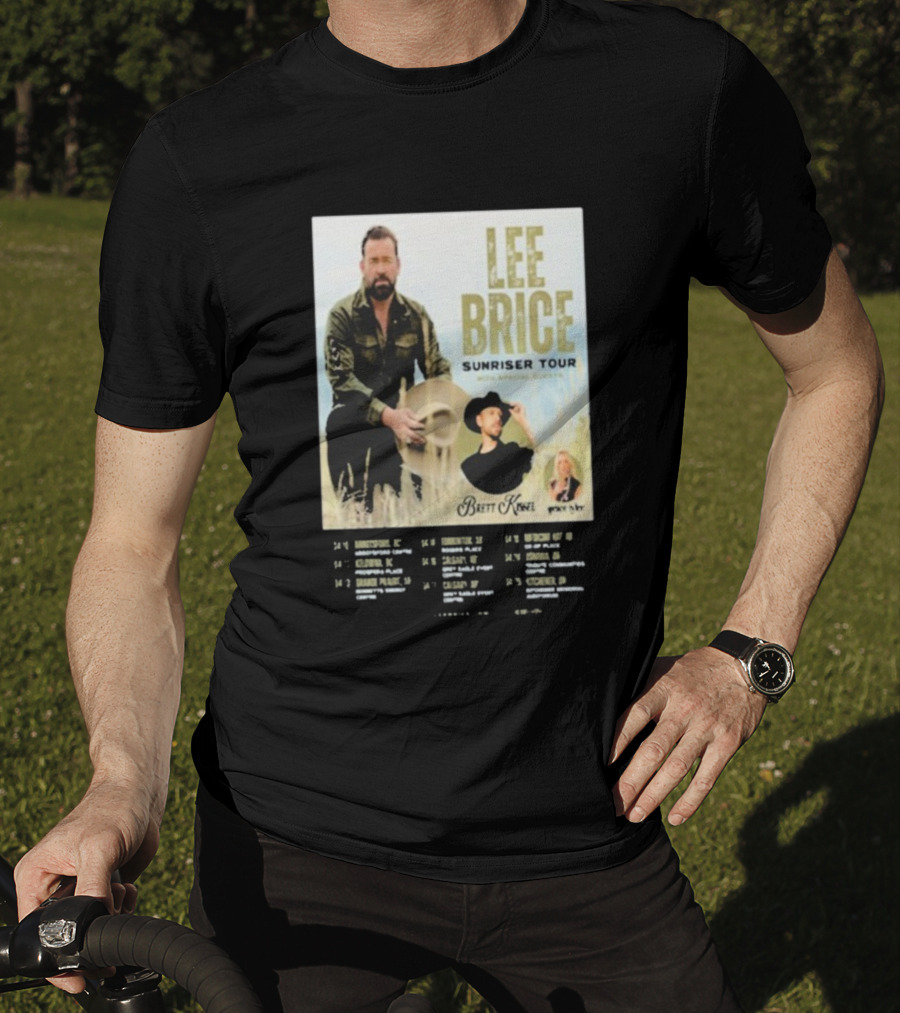 Lee Brice Sunriser Tour 2026 With Brett Kissel And Tenille Arts T-Shirt