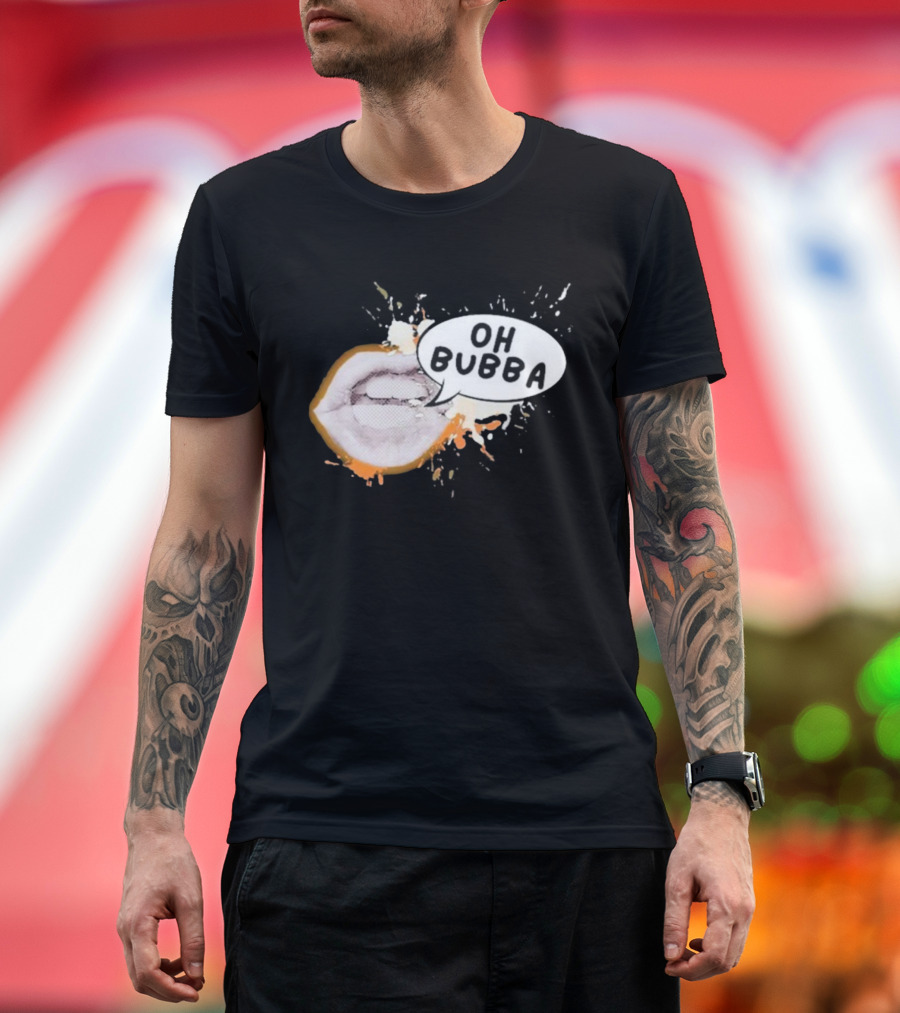 Oh Bubba Lips Speech Bubble Pop Art Style T-Shirt