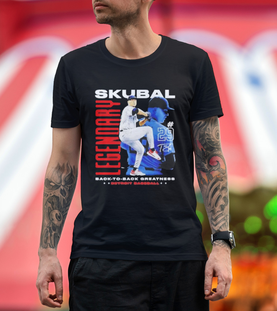 Skubal Legendary Back-To-Back Greatness Detroit Baseball #29 T-Shirt