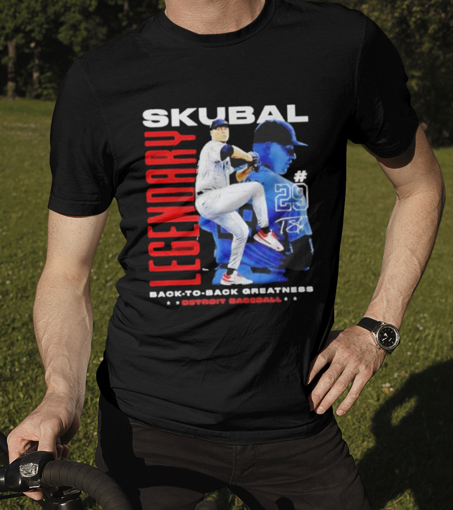 Skubal Legendary Back-To-Back Greatness Detroit Baseball #29 T-Shirt