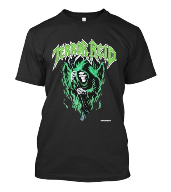 Terror Reid Green Grim Reaper Skeleton T-Shirt