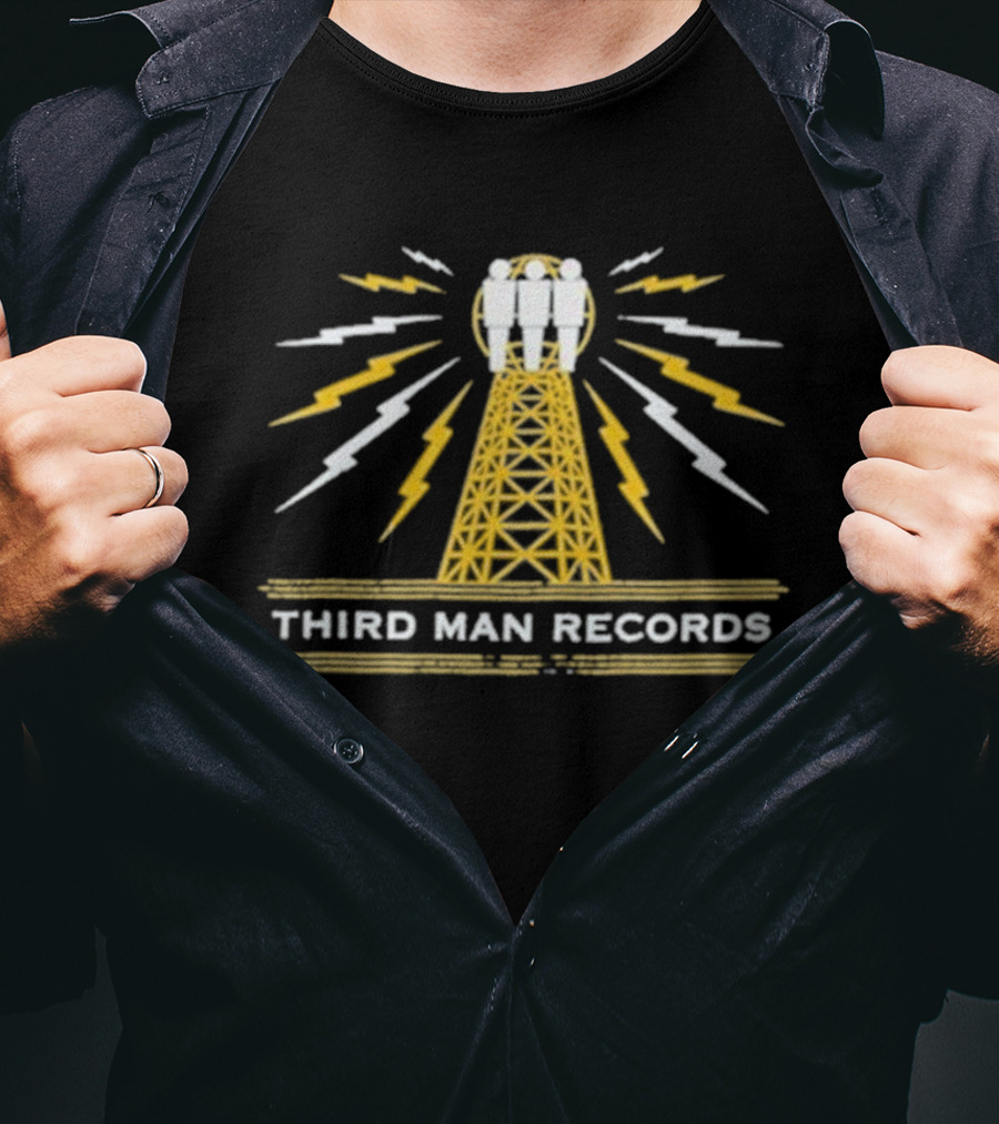 Third Man Records Tesla Tower Lightning Theme T-Shirt