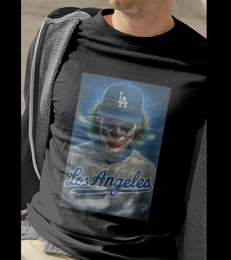 Los Angeles Dodgers Joker Clown LA Baseball Fan Art T-Shirt