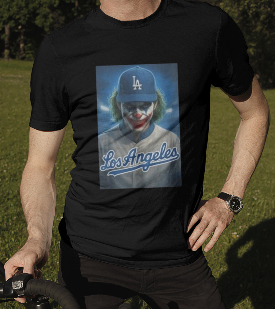 Los Angeles Dodgers Joker Clown LA Baseball Fan Art T-Shirt