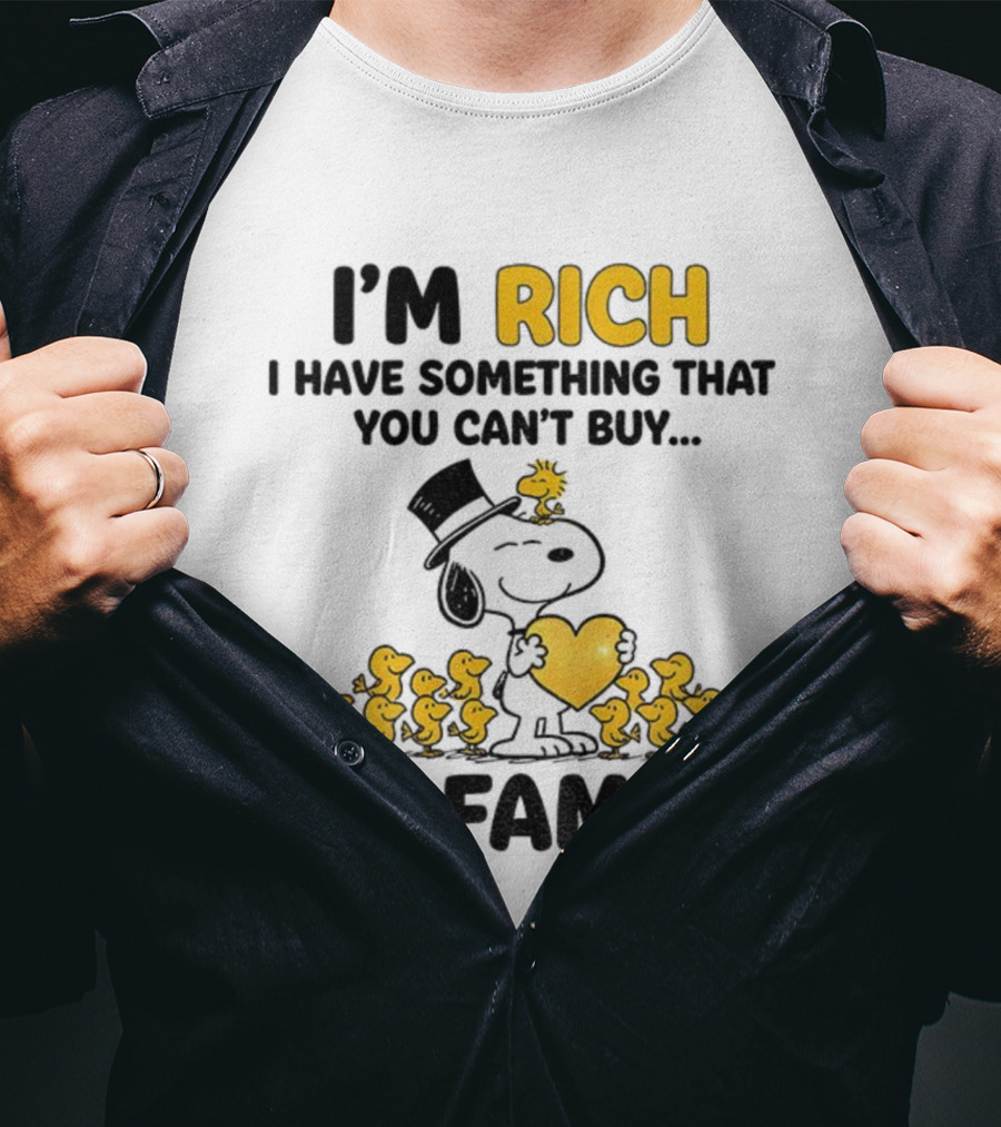 Snoopy Woodstock I'm Rich I Have Something You Can't Buy My Family T-Shirt