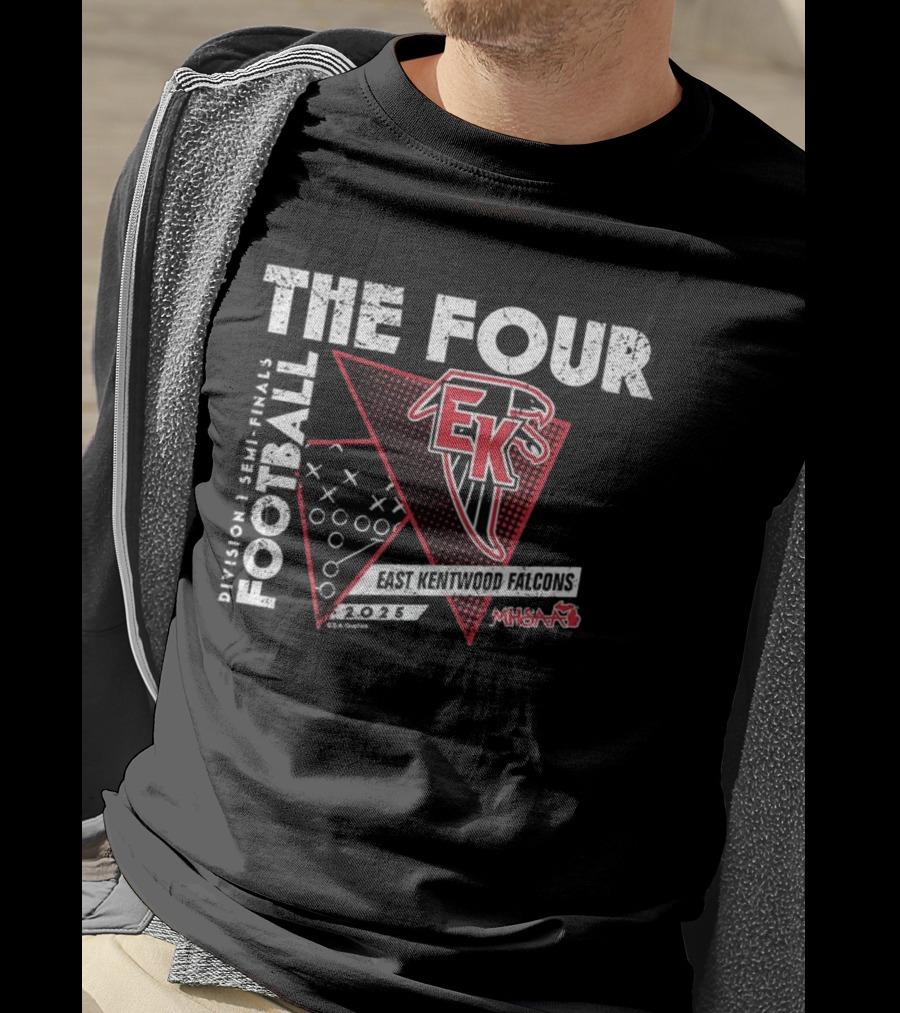 East Kentwood Falcons 2025 MHSAA Football The Four Division 1 T-Shirt