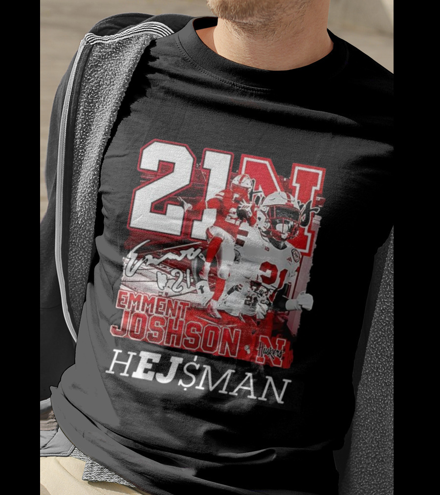 Emmett Johnson Nebraska Cornhuskers 21 Football Huskers Signature 21N T-Shirt