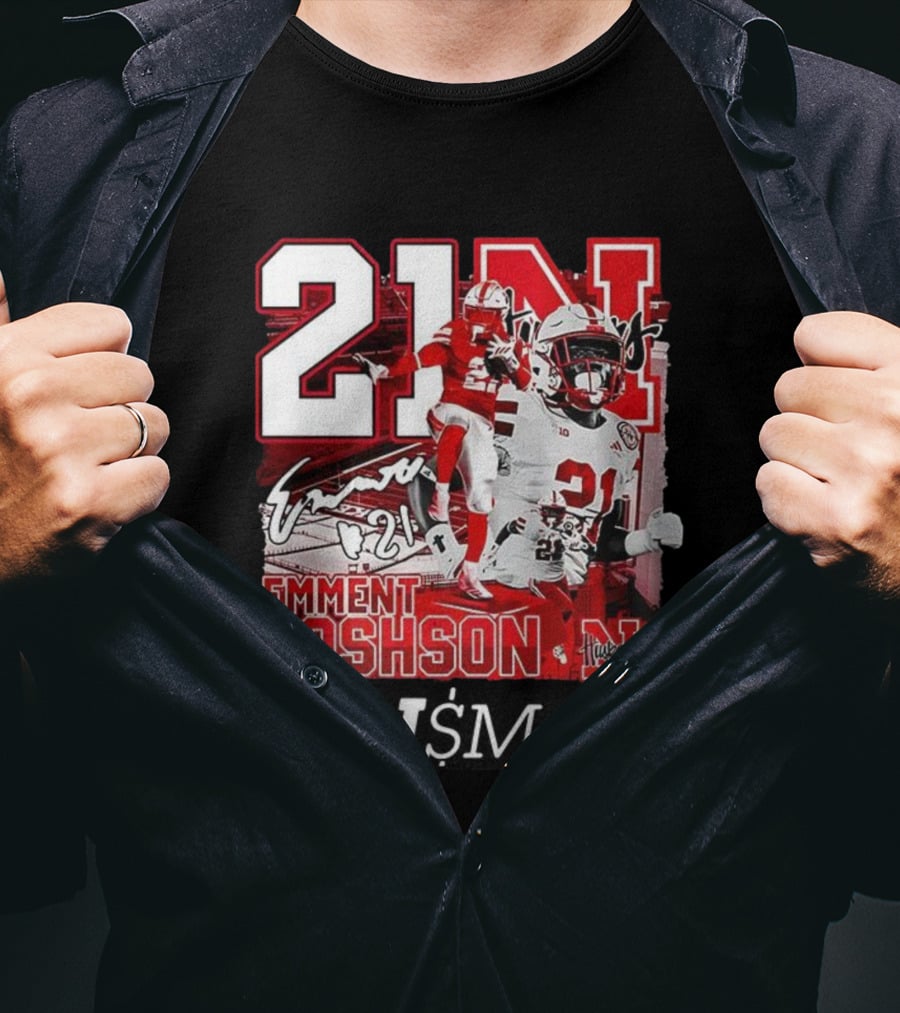 Emmett Johnson Nebraska Cornhuskers 21 Football Huskers Signature 21N T-Shirt